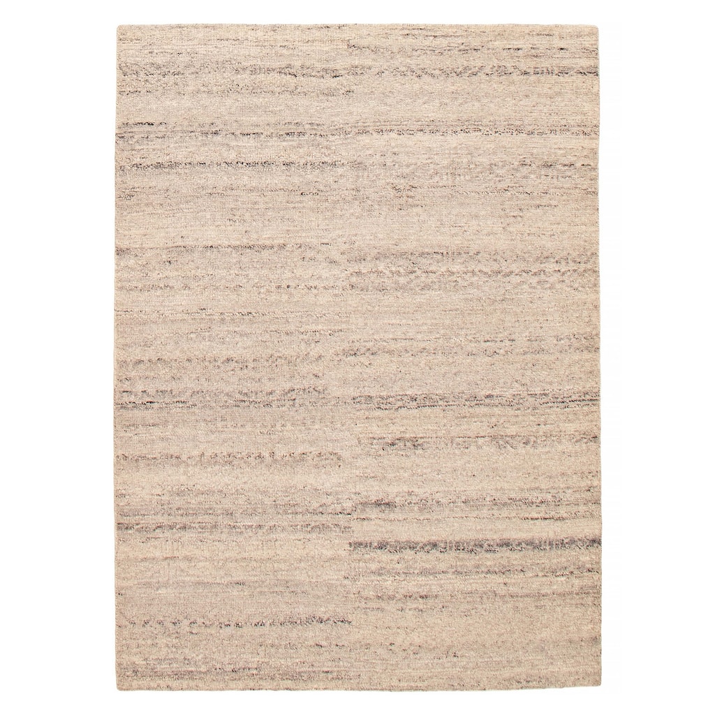ECARPETGALLERY Hand-knotted Tangier Taupe Wool Rug - 5'3 x 7'7