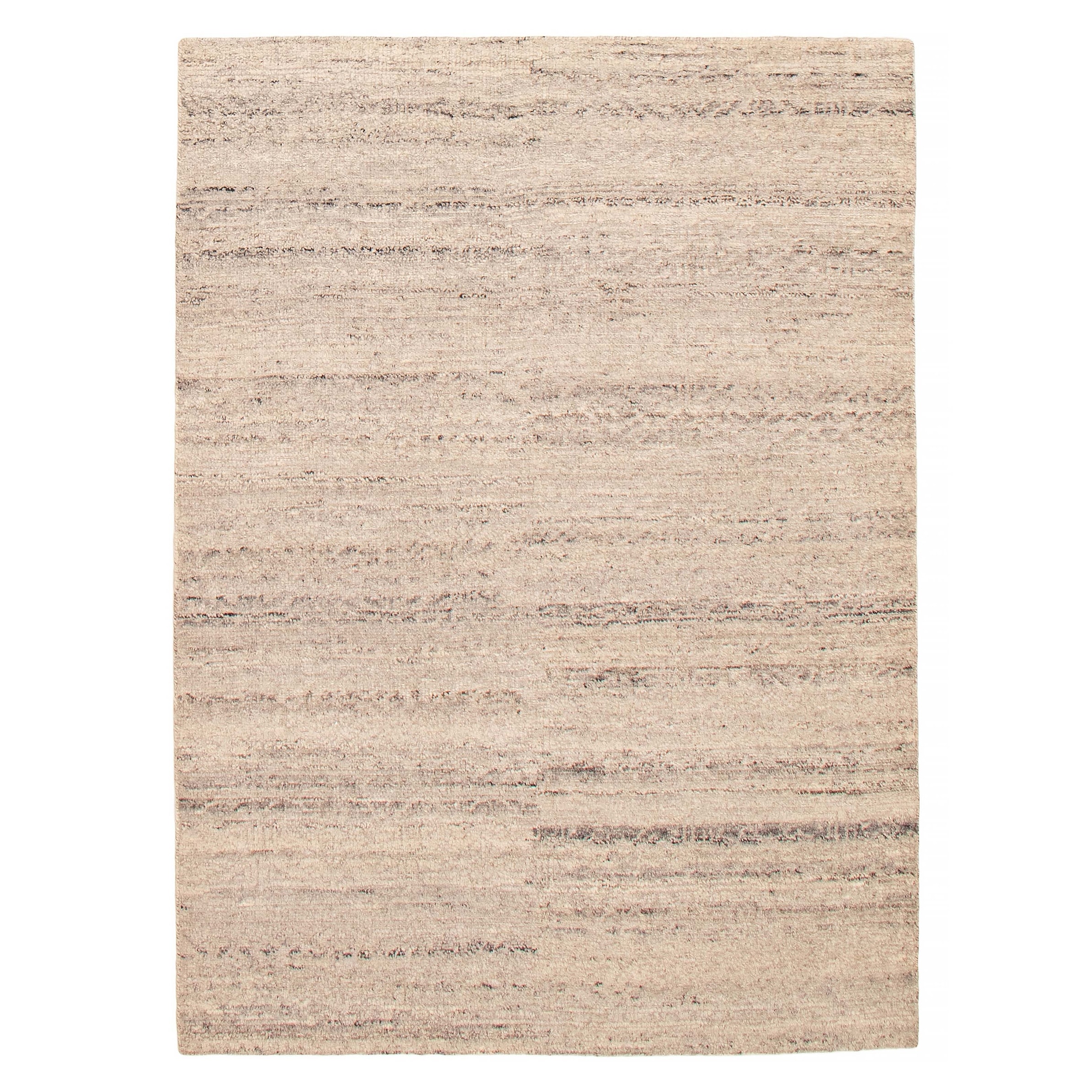 ECARPETGALLERY Hand-knotted Tangier Taupe Wool Rug - 5'3 x 7'7