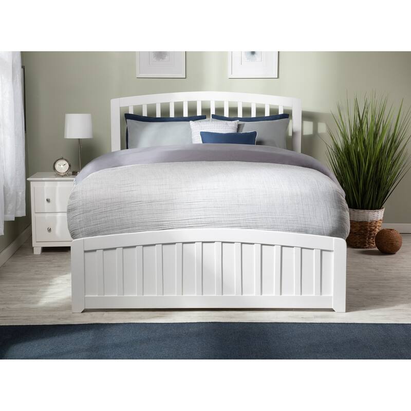 Platform Bed with Storage - Modern Design, No Box Spring Needed, Stylish Footboard