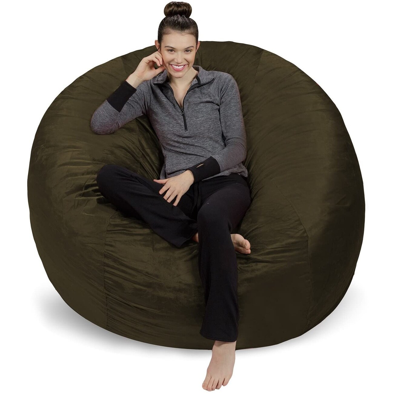 Comfy Sacks 6 Memory Foam Bean Bag Lounger ( Grey )