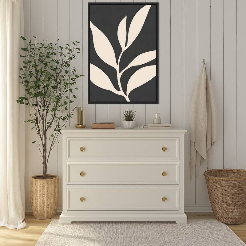 Simple Floral II by Tradelink inhouse artist Framed Canvas Wall Art Print