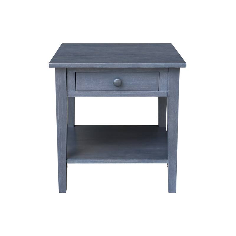 Spencer Square Solid Parawood End Table - 24 in. W x 24 in. D x 25 in. H