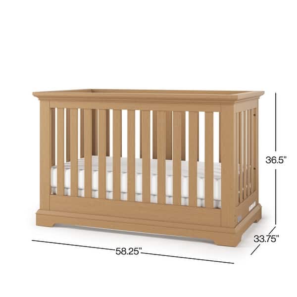 dimension image slide 1 of 2, Jordyn Euro 4-in-1 Convertible Crib