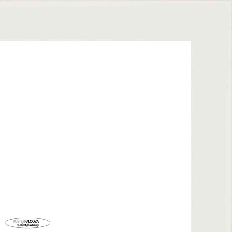 9x11 Contemporary White Complete Wood Picture Frame with UV Acrylic