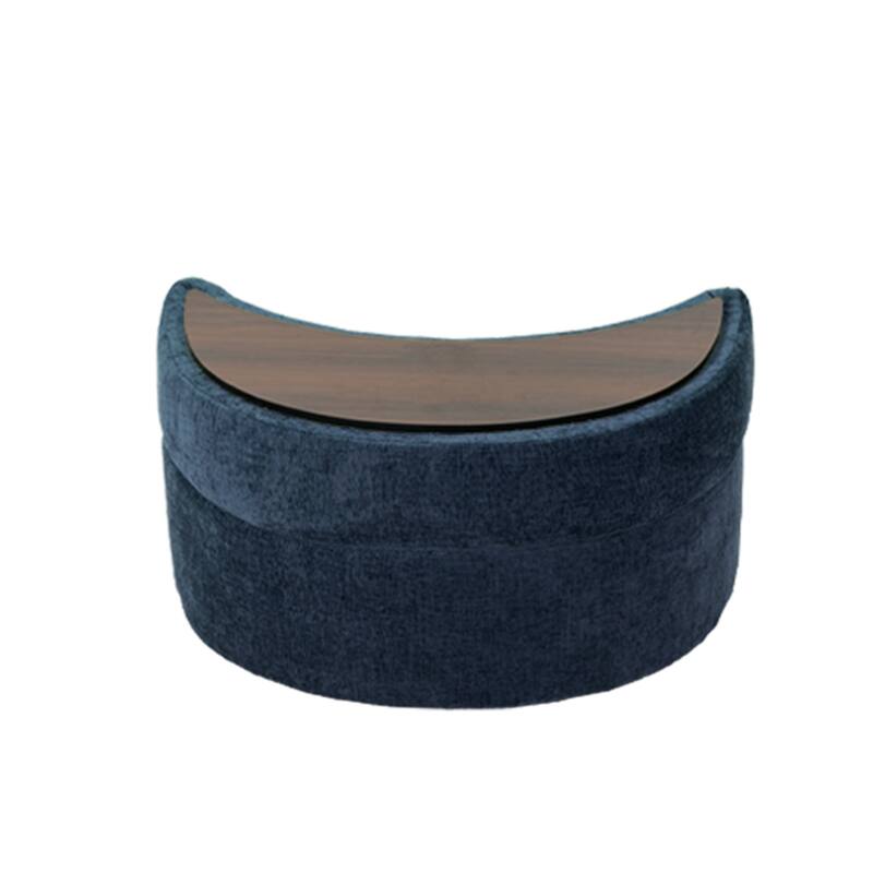 2 Set Moon Chenille Storage Ottoman