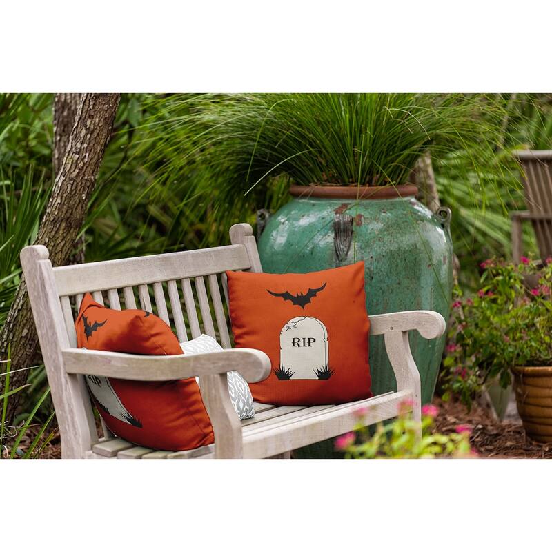 RIP Halloween Indoor/Outdoor Throw Pillow