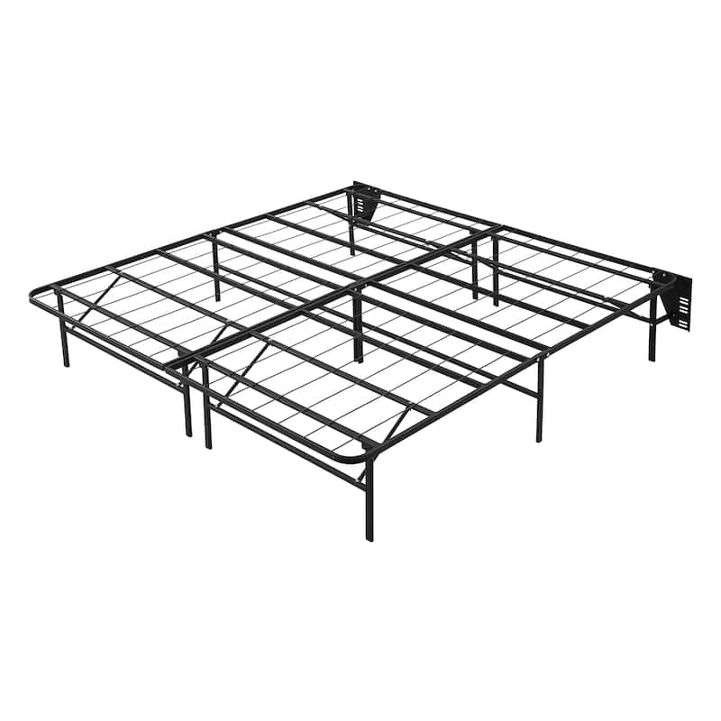 Raven Foldable Metal Platform Bed Frame, King