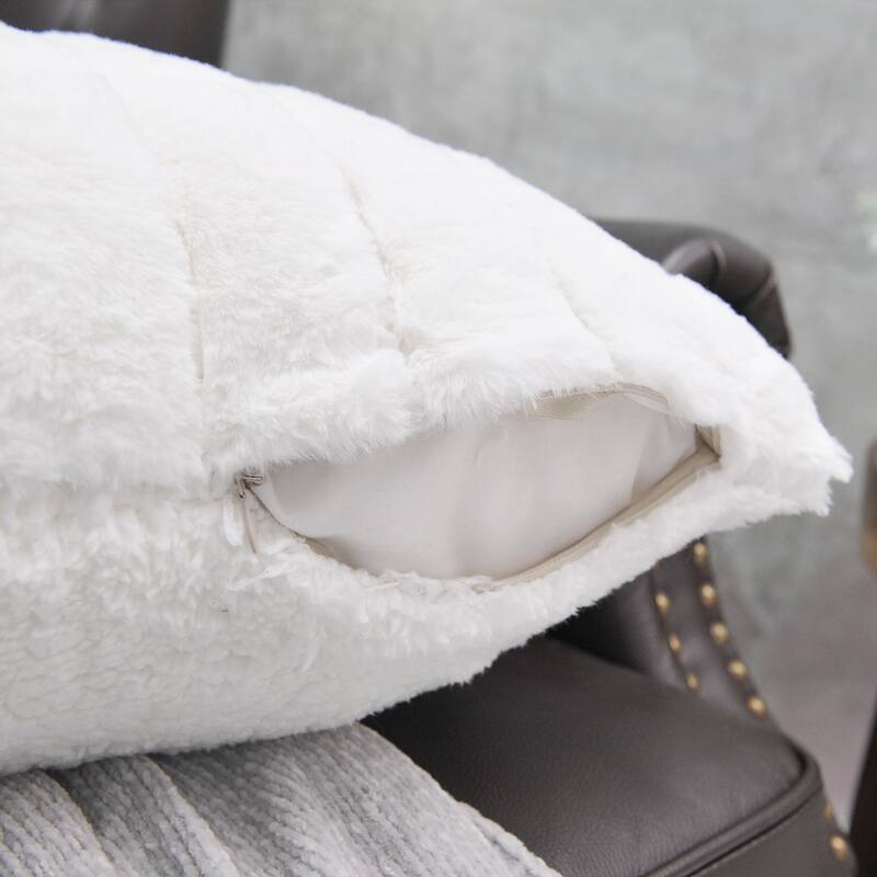 Serenta SuperMink Solid Color Throw Pillow Shell Cushion Cover Set