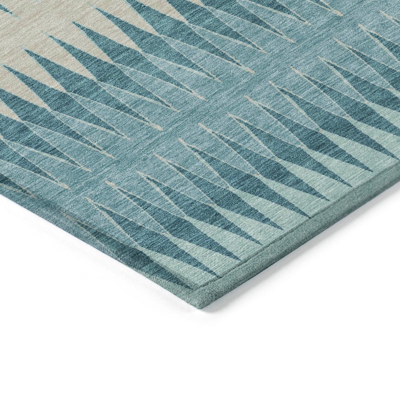 Machine Washable Indoor/ Outdoor Chantille Contemporary Geo Rug