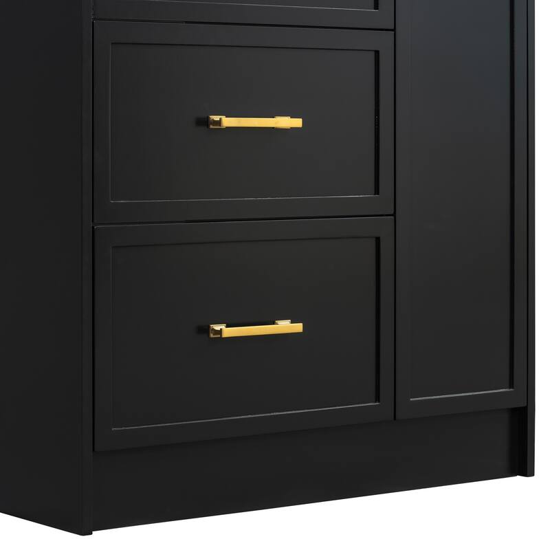 30" Bathroom Vanity Set with Three Drawers