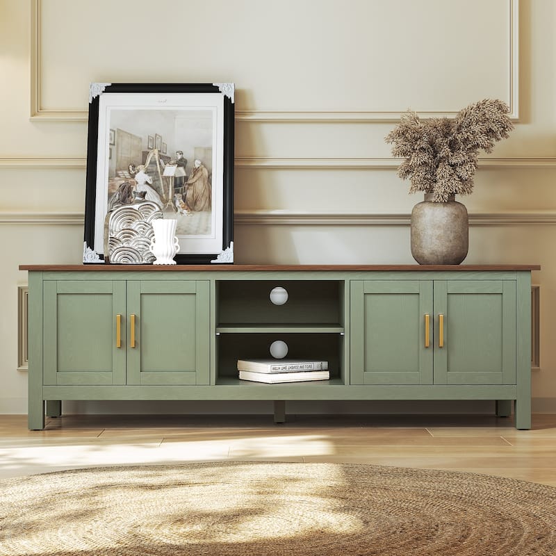63'' Modern Farmhouse TV Stand - Green