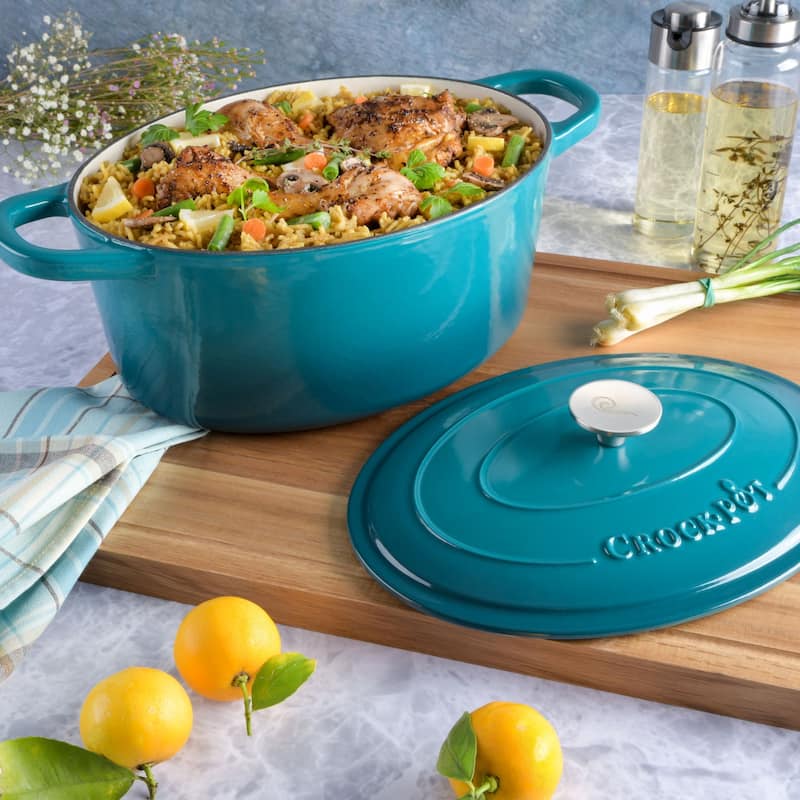 Crock Pot Artisan 7-Quart Oval Dutch Oven