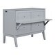 preview thumbnail 13 of 16, Murphy Bed Cabinet Bed with 2 Removable Shelves and USB Port-Full, Grey