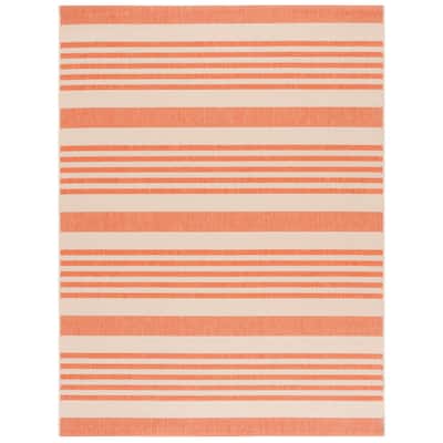 Martha Stewart Venerica Contemporary Rug - Rust/Creme - 6' 7" x 8' 7"