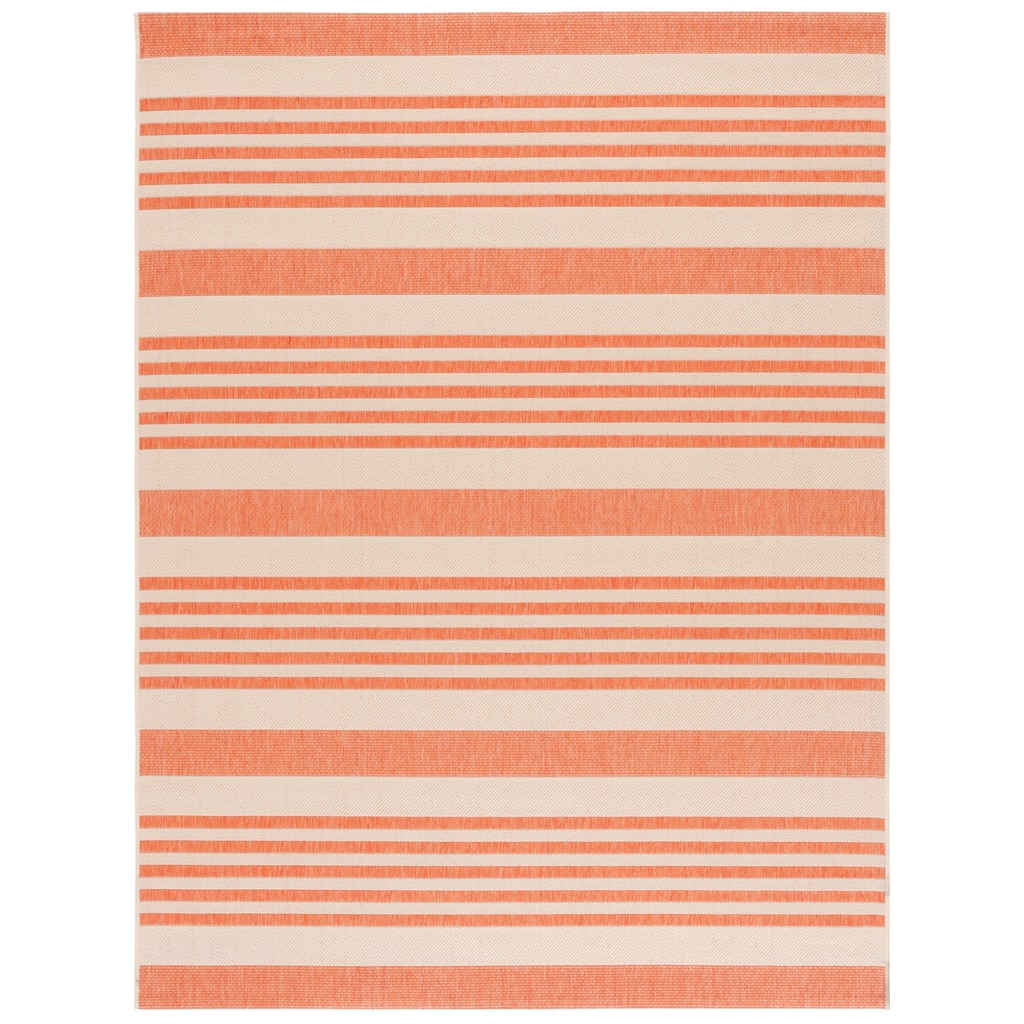Martha Stewart Venerica Contemporary Rug - Rust/Creme - 6' 7" x 8' 7"