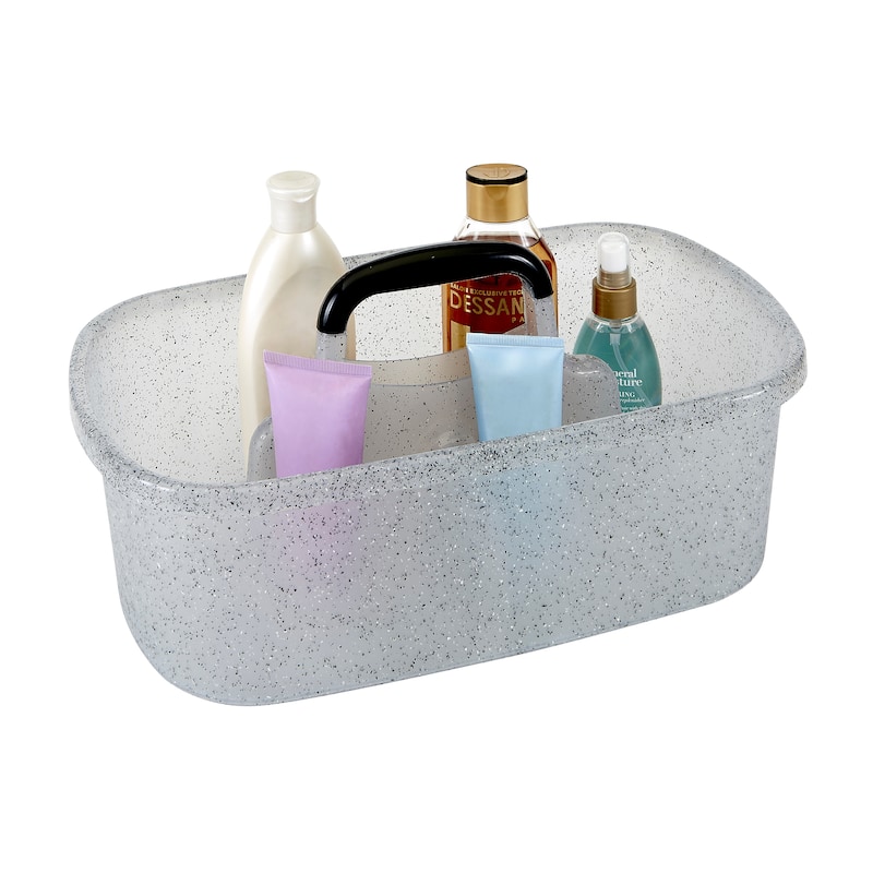 Simplify Granite Look Shower Caddy in Grey - 15.7" x 10" x 7"