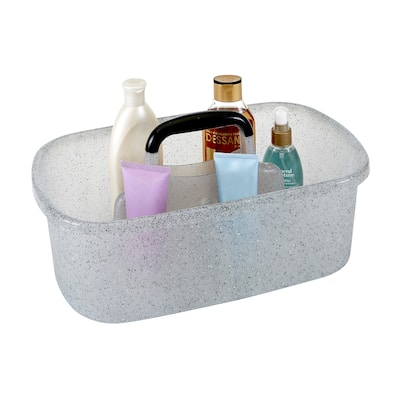 Simplify Granite Look Shower Caddy in Grey - 15.7" x 10" x 7"