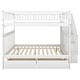 preview thumbnail 6 of 16, Full Over Full Solid Wood Bunk Bed with Two Drawers and Storage Staircase, High Guardrail