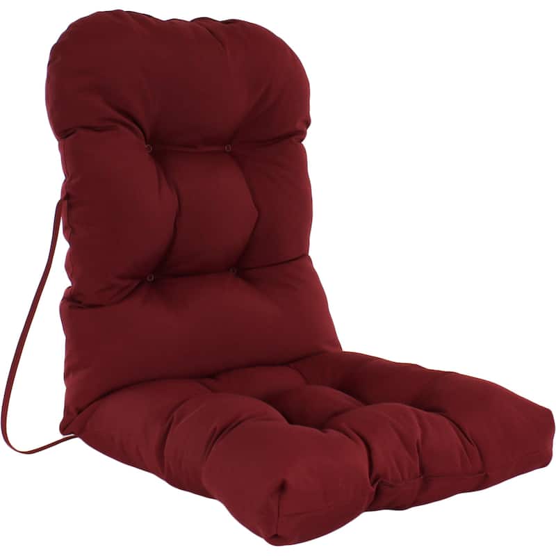 Outdoor Adirondack-style Patio Chair Cushion - Burgundy