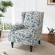 preview thumbnail 6 of 80, Mid-Century Modern Linen/ Vegan Leather Wing Back Accent Chair