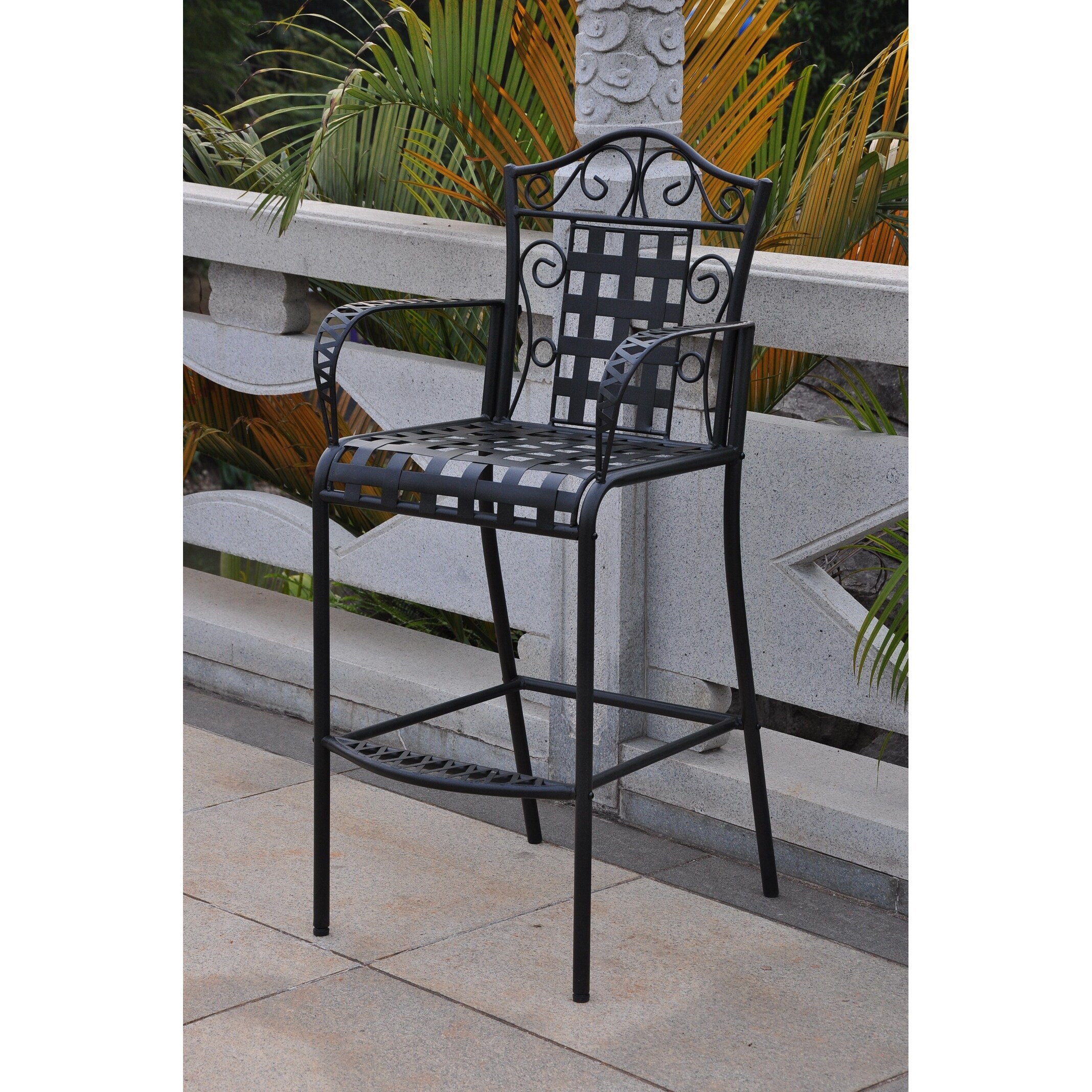 Rod iron shop bar stools outdoor
