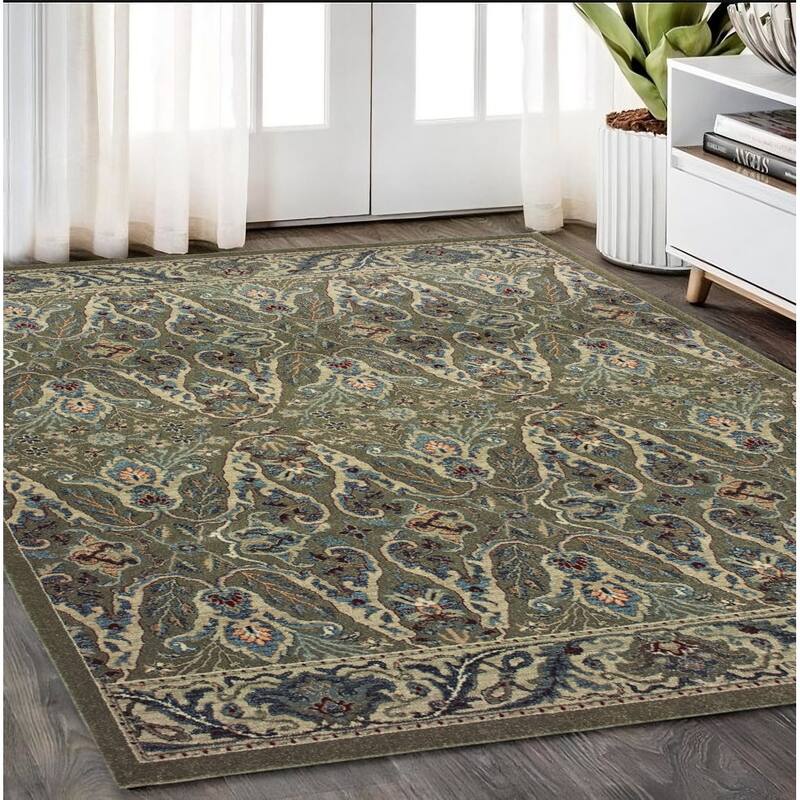 HomeRootsFloral Traditional Rectangle Area Rug