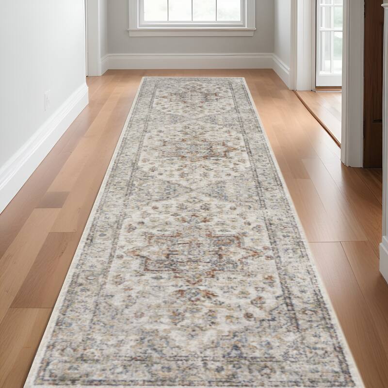 Same Power Loomed Low Pile Area Rug By HomeRoots - 144' X '26' X '0.25 - 144' X '26' X '0.25 - Gray - Runner