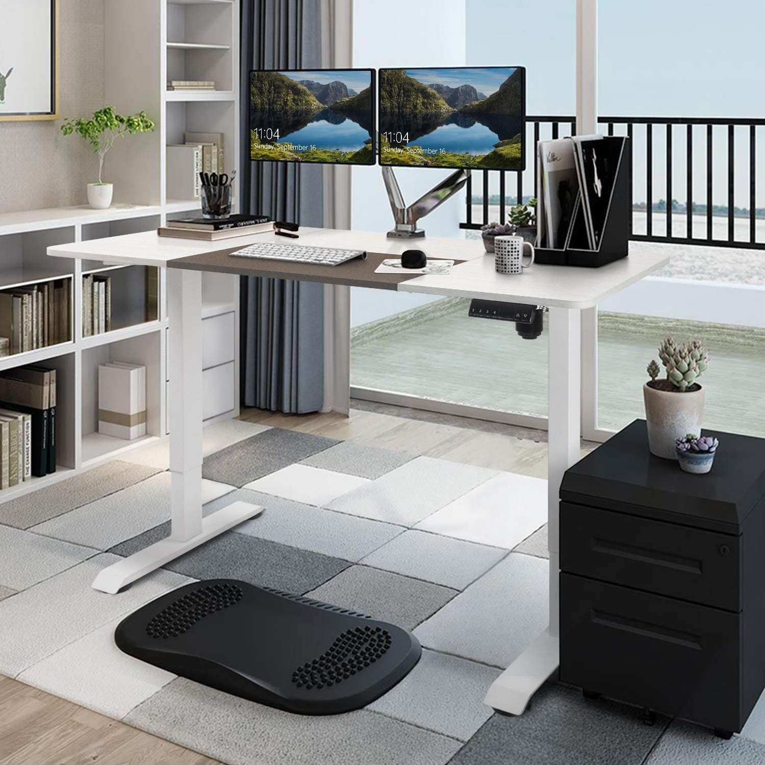Homall Electric Height Adjustable Standing Desk 55inch Office Desk - On  Sale - Overstock - 33069086