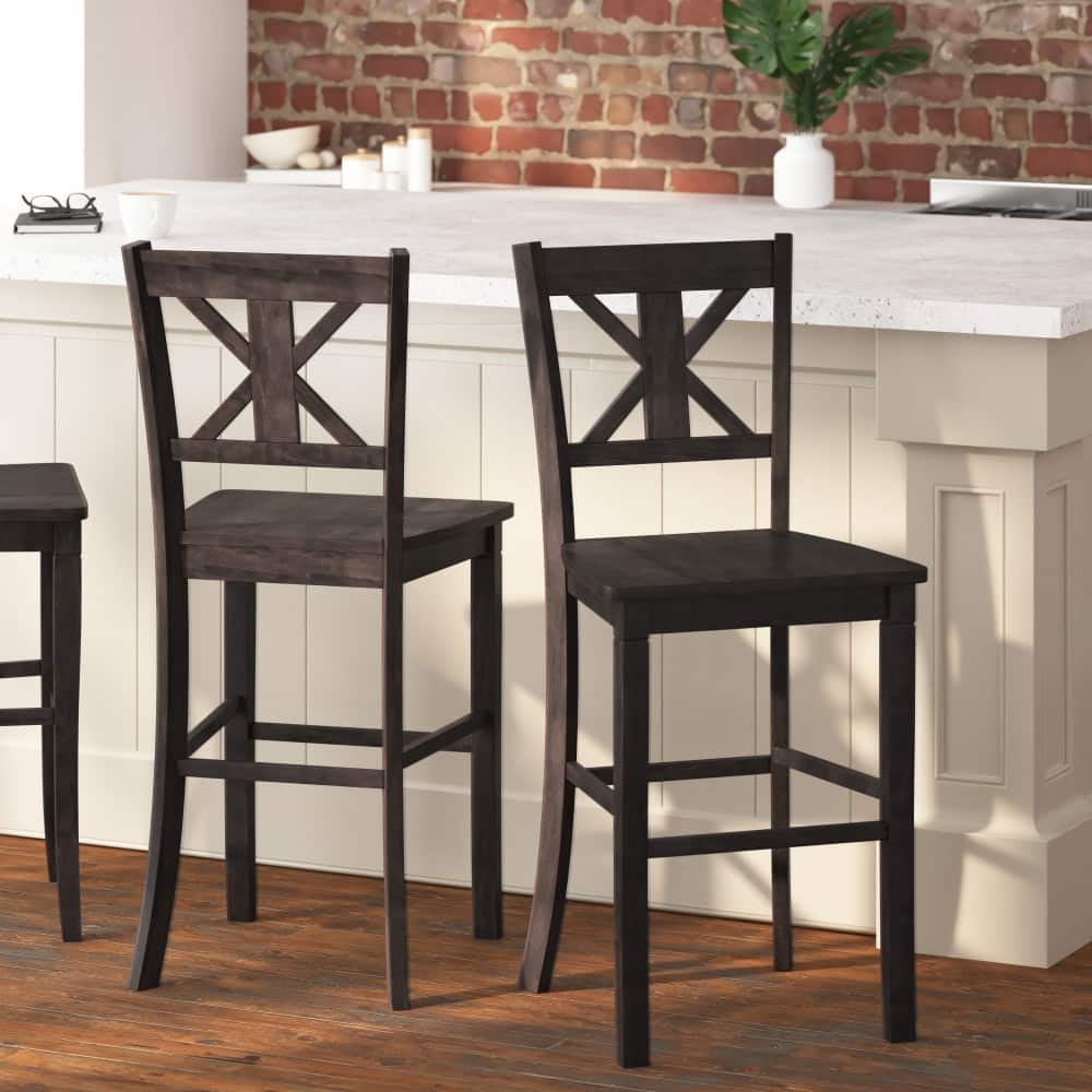 Modern Farmhouse Wooden Bar Stools