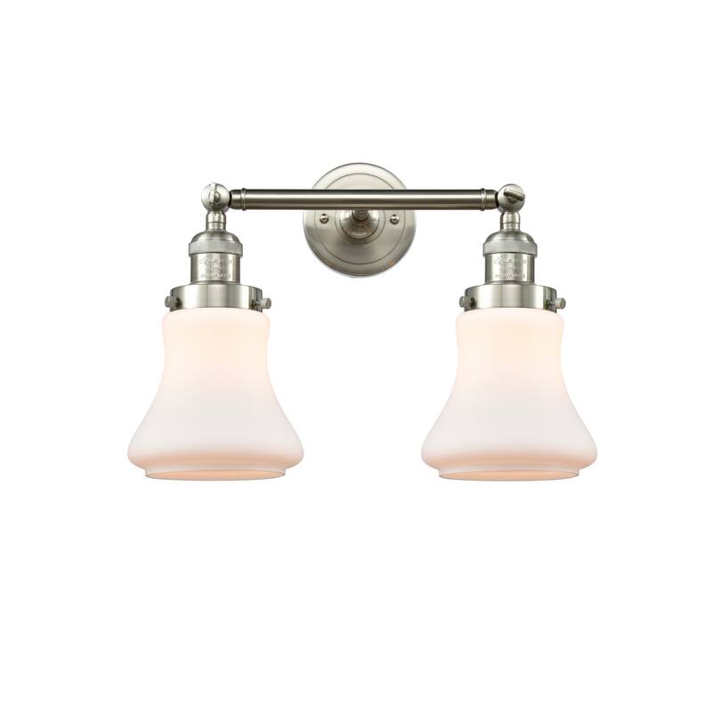 Innovations Lighting Bellmont 2 Light 17" Wide Bathroom Vanity Light - Brushed Satin Nickel / Matte White
