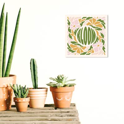 Wynwood Studio Canvas Floral and Botanical Bloom Pattern Green and Dark Green Modern & Contemporary Wall Art Canvas Print