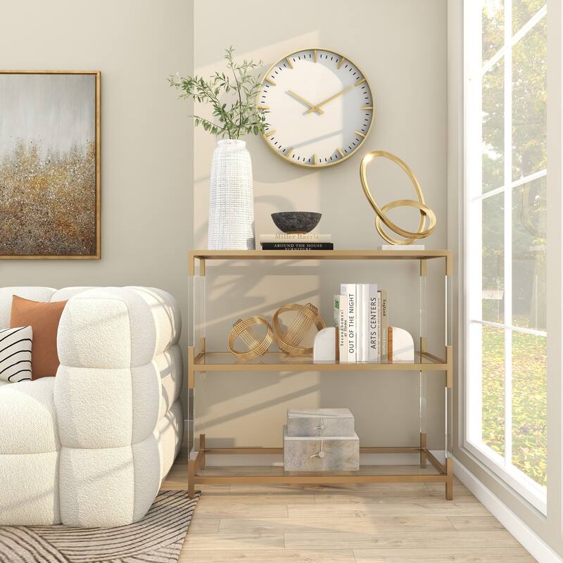 Dark Blue Glass Contemporary Wall Clock 20 x 20 x 3 - 20 x 3 x 20