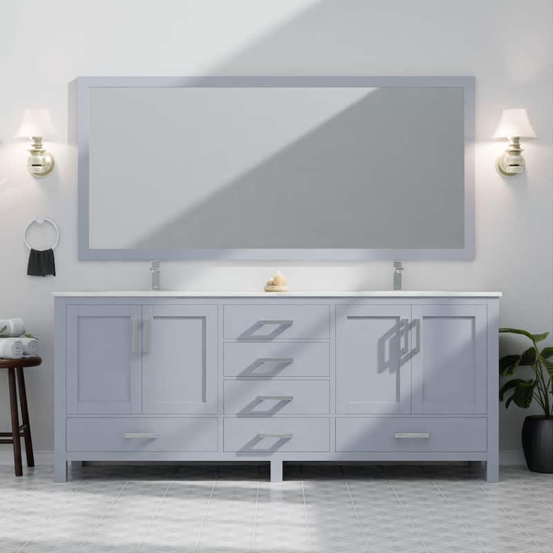 Jacques Bath Vanity No Top and Mirror