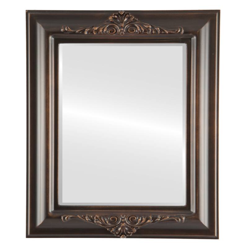 Winchester Framed Rectangle Mirror in Rubbed Bronze - Antique Bronze