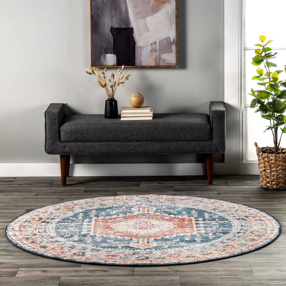 Nuloom Traditional Vintage Medallion Dominykas Area Rug