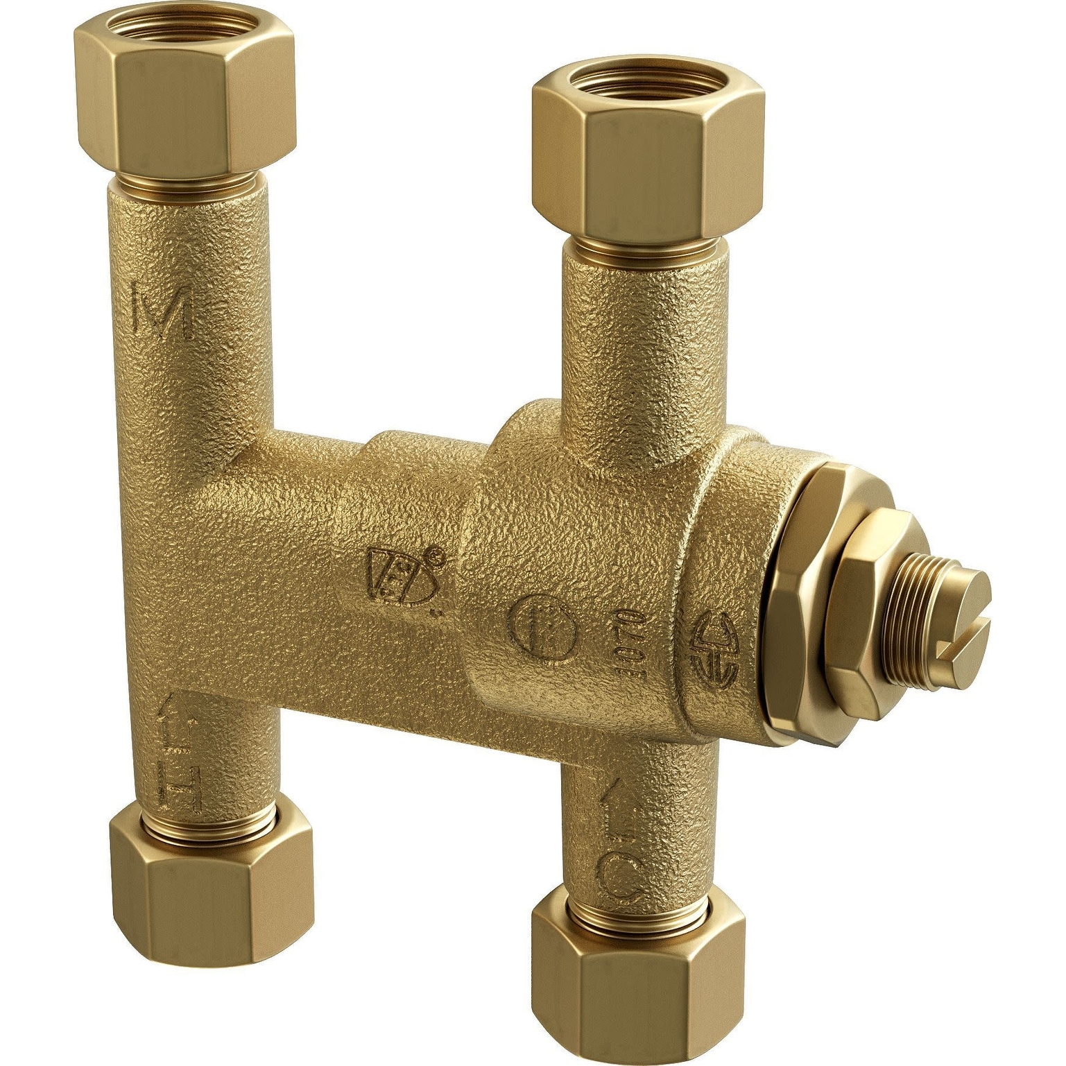 PROFLO PFMVTD38 3/8" Thermostatic Mixing Valve - Two Outlets