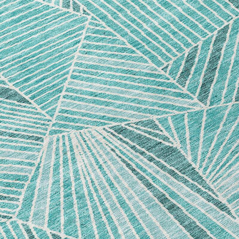 HomeRoots Geometric Transitional Rectangle Outdoor Rug