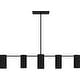 preview thumbnail 4 of 8, Foreland 6-Light Matte Black Linear Chandelier