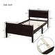preview thumbnail 13 of 11, Twin Solid Wood Platform Bed with Sleigh Headboard and Footboard