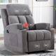 Massage Recliner Chair with Heat and Vibration Manual Sofa