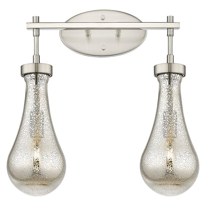 Innovations Lighting Downtown Urban - Owego - 2 Light 17" Wall-Mounted Bath Vanity Light - Satin Nickel, Mercury