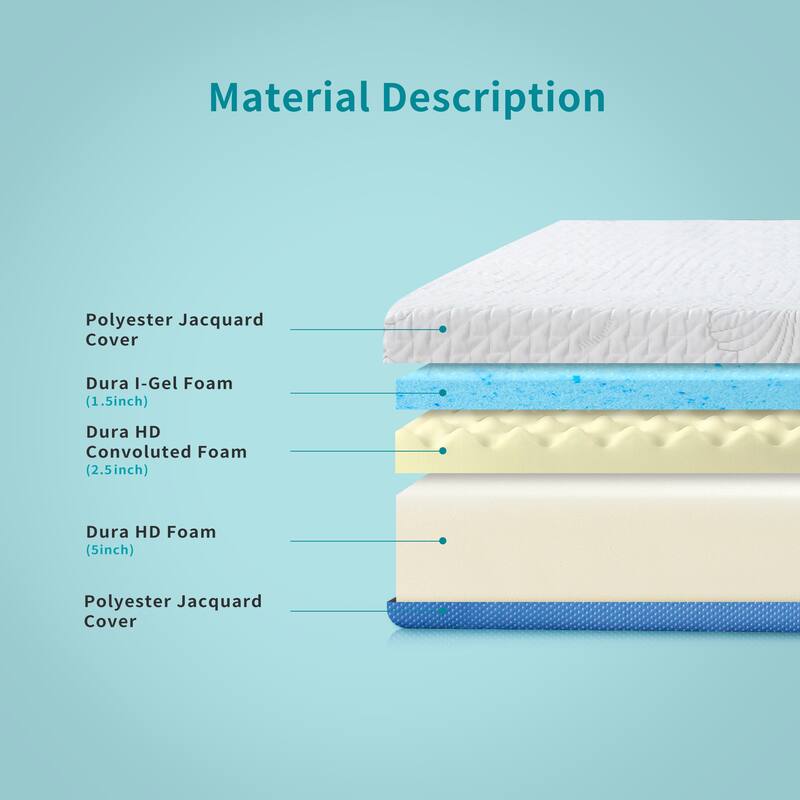 Sleeplanner 9 Inch Firm Memory Foam Mattress In a Box On Sale Bed