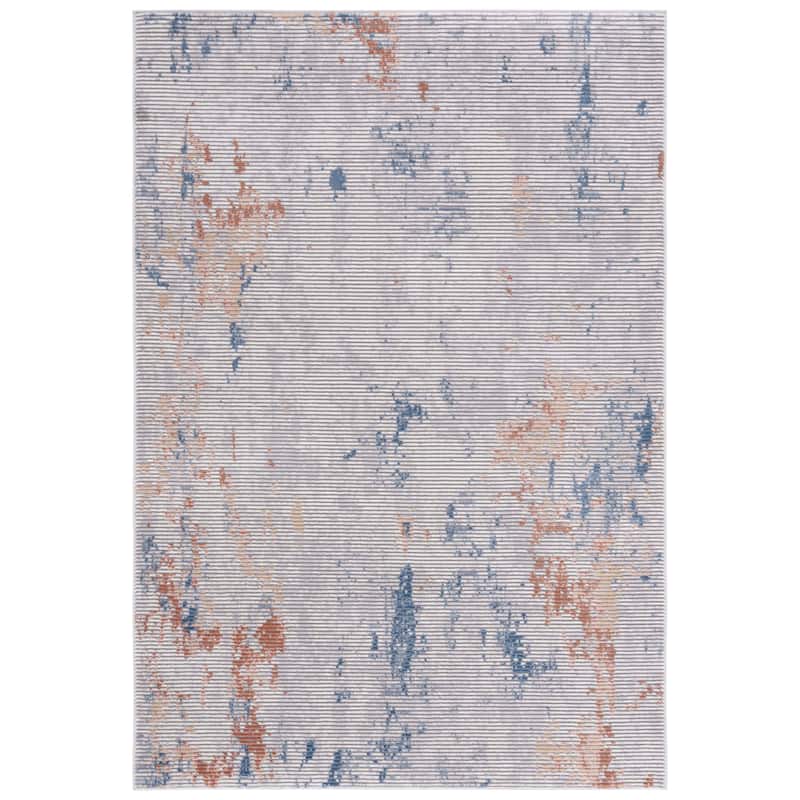 SAFAVIEH Handmade Eternal Taje Modern Abstract Rug - 6'7" Square - Grey/Blue