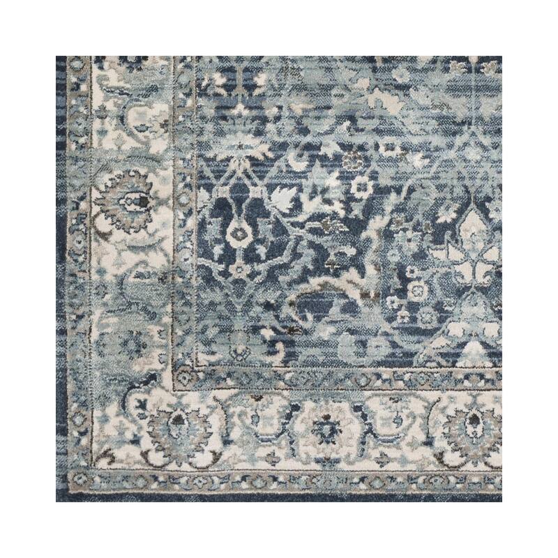 Livabliss Mesopotamia Navy & Teal Updated Traditional Area Rug - 2' x 3'