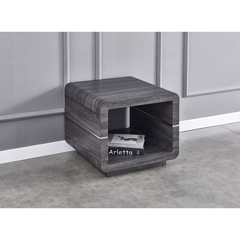 Best Quality Furniture Modern High Gloss Coffee Table and End Table - EndTable - Walnut