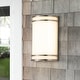preview thumbnail 7 of 11, C Cattleya Integrated LED Brushed Nickel/Oil-rubbed Bronze Indoor Wall Light with Acrylic Shade Brushed Nickel