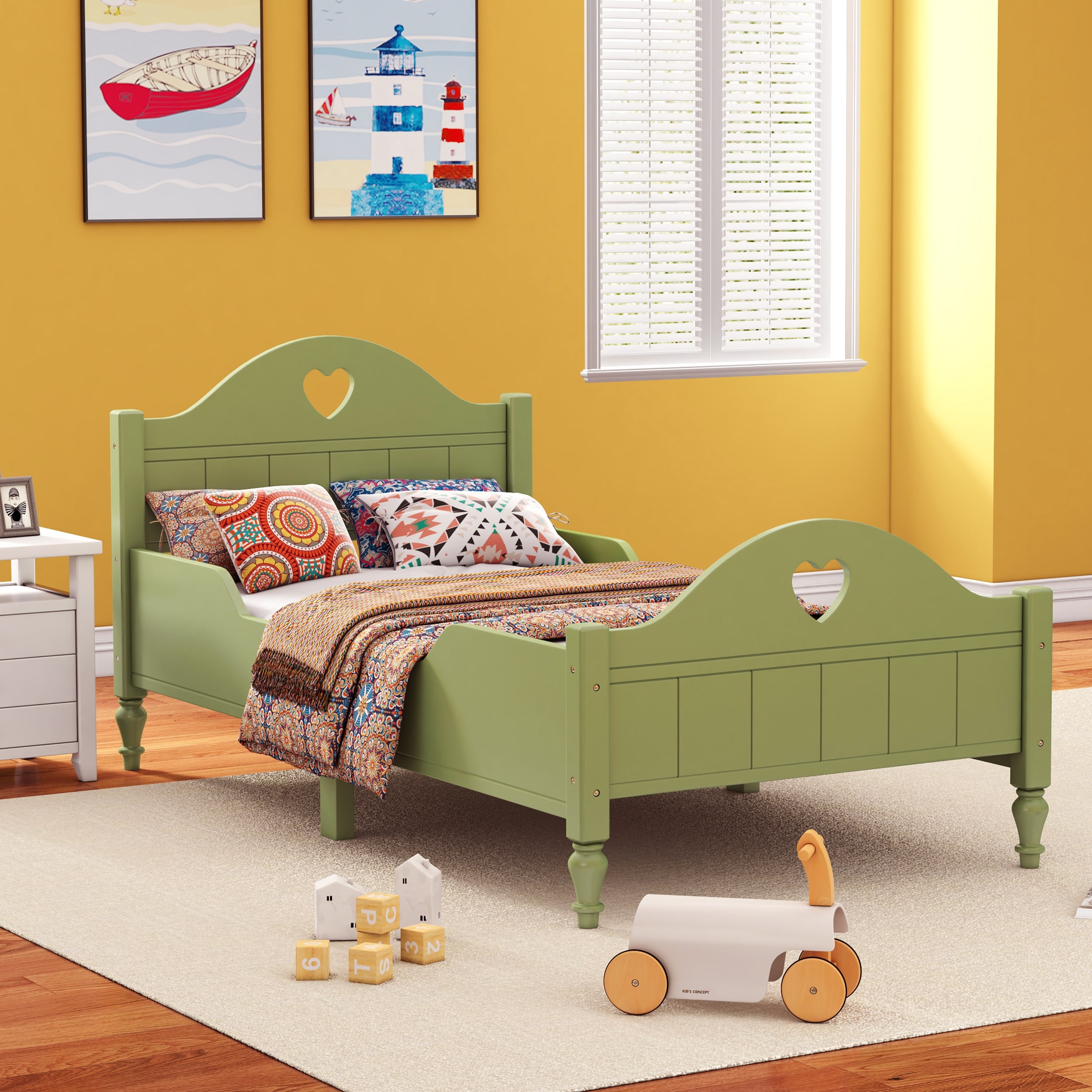 Green Twin Size Platform Bed Kids Beds Bed Bath & Beyond