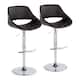 Option Black Faux Leather/Chrome Metal