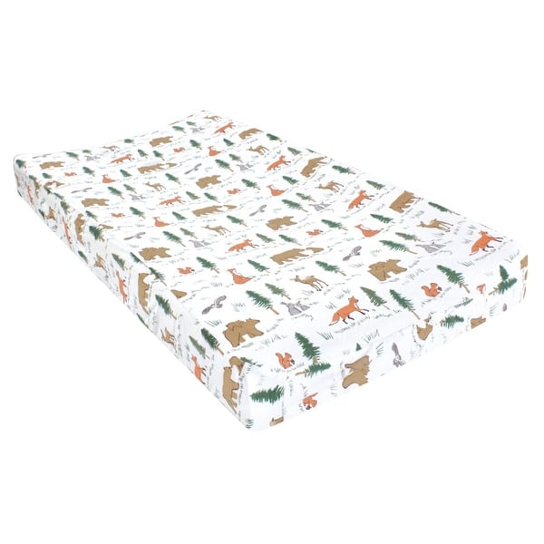 slide 1 of 1, Hudson Baby Infant Boy Changing Pad Cover, Sweet Woodland, One Size - Sweet Woodland Cotton - Sweet Woodland