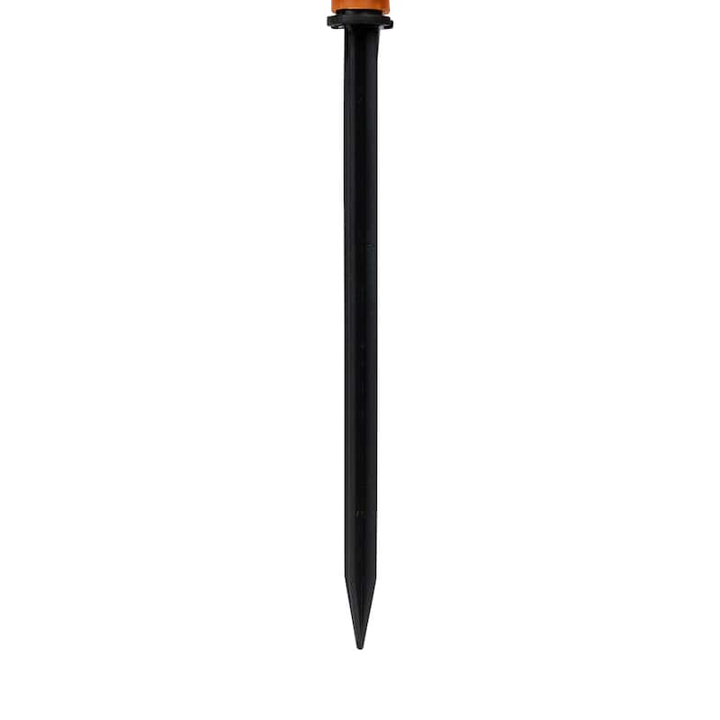 5 Jack-O-Lantern Shaped Halloween Pathway Markers - 3.75ft Black Wire
